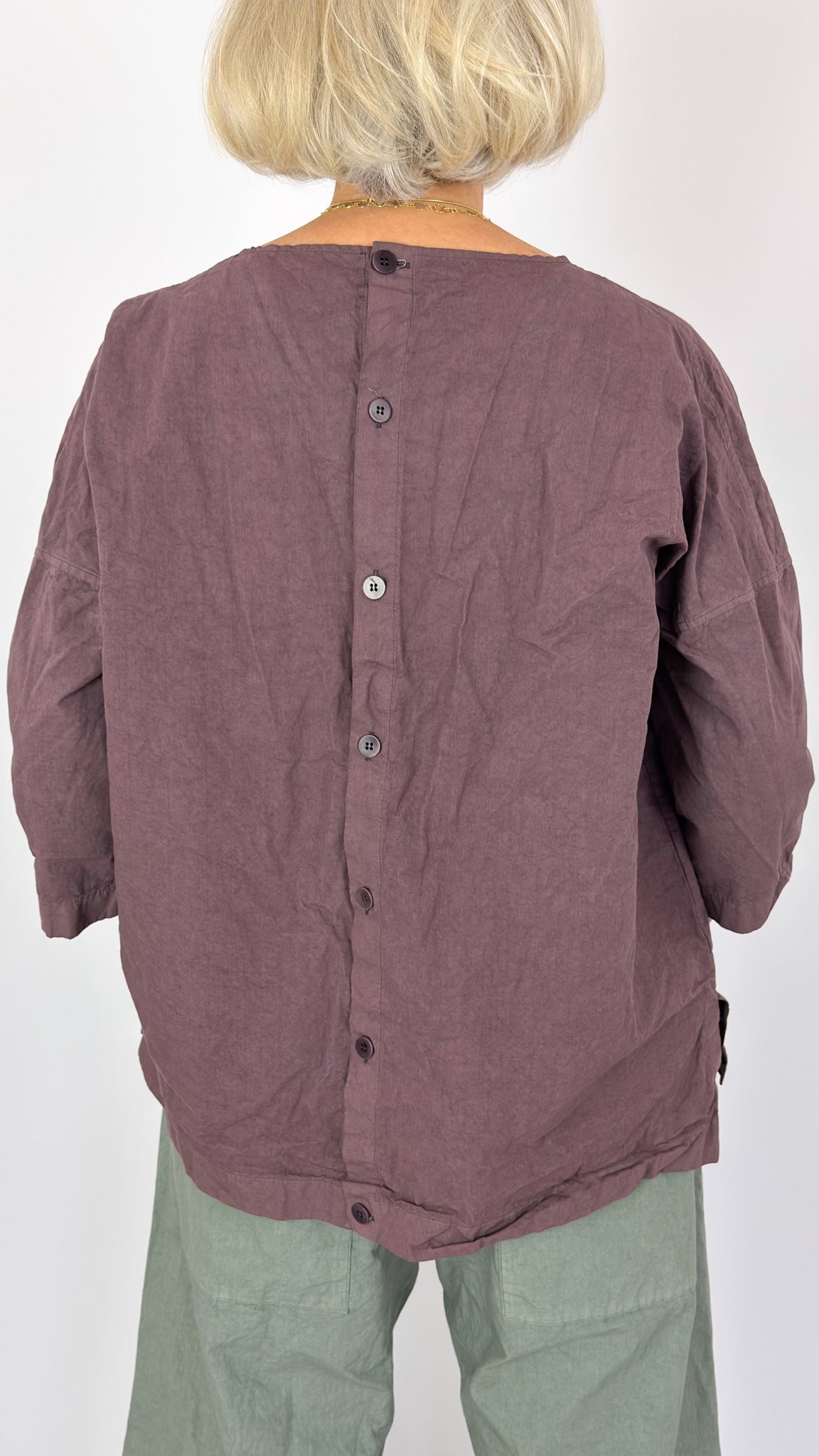 Album Di Famiglia 152 CC Button Back Blouse Mauve