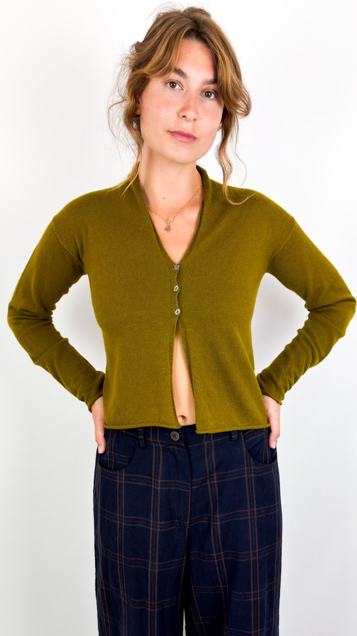 MJ Watson 643 Cardigan Avocado
