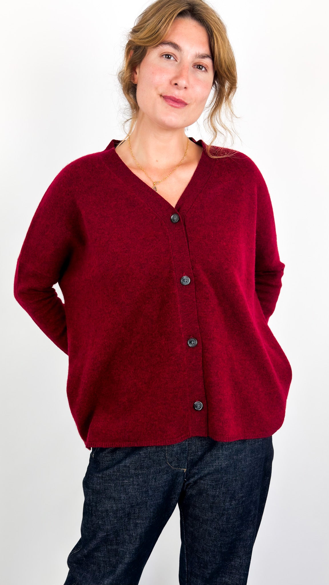 Cash-Ca W46 Cardigan Garnet