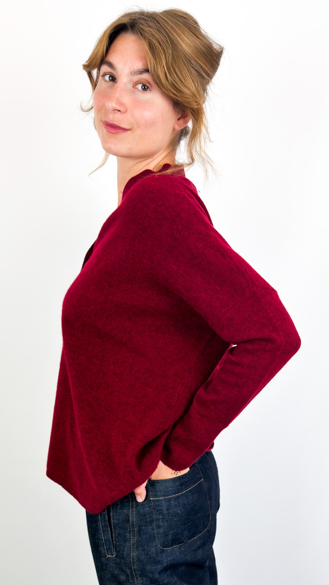 Cash-Ca W46 Cardigan Garnet