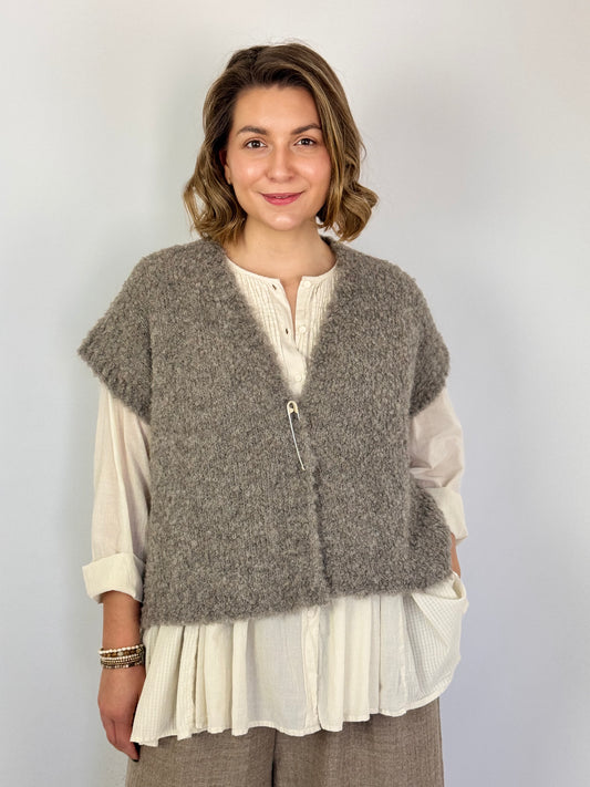 Maison de Soil 561A Pin Cardigan Grey