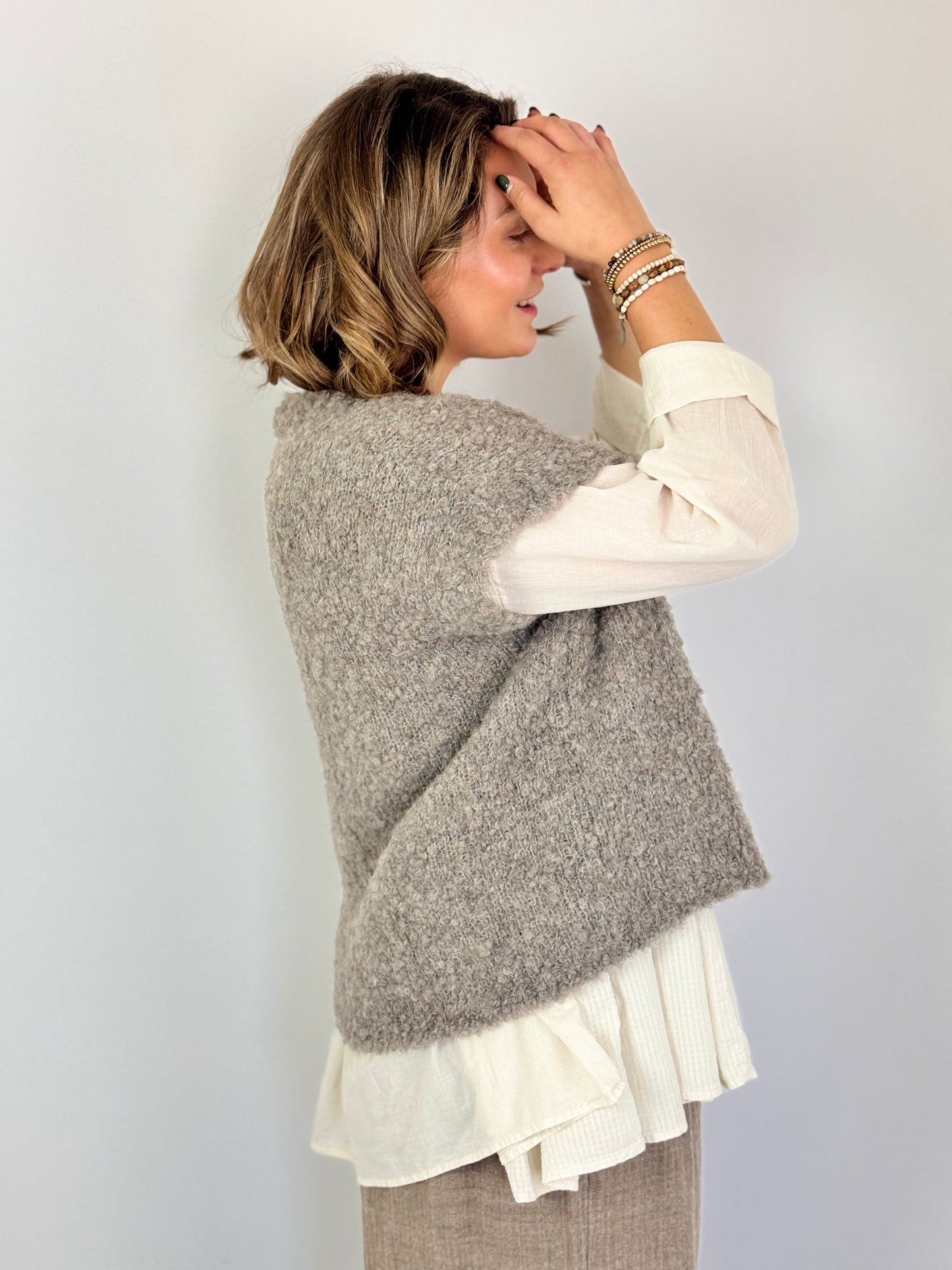 Maison de Soil 561A Pin Cardigan Grey