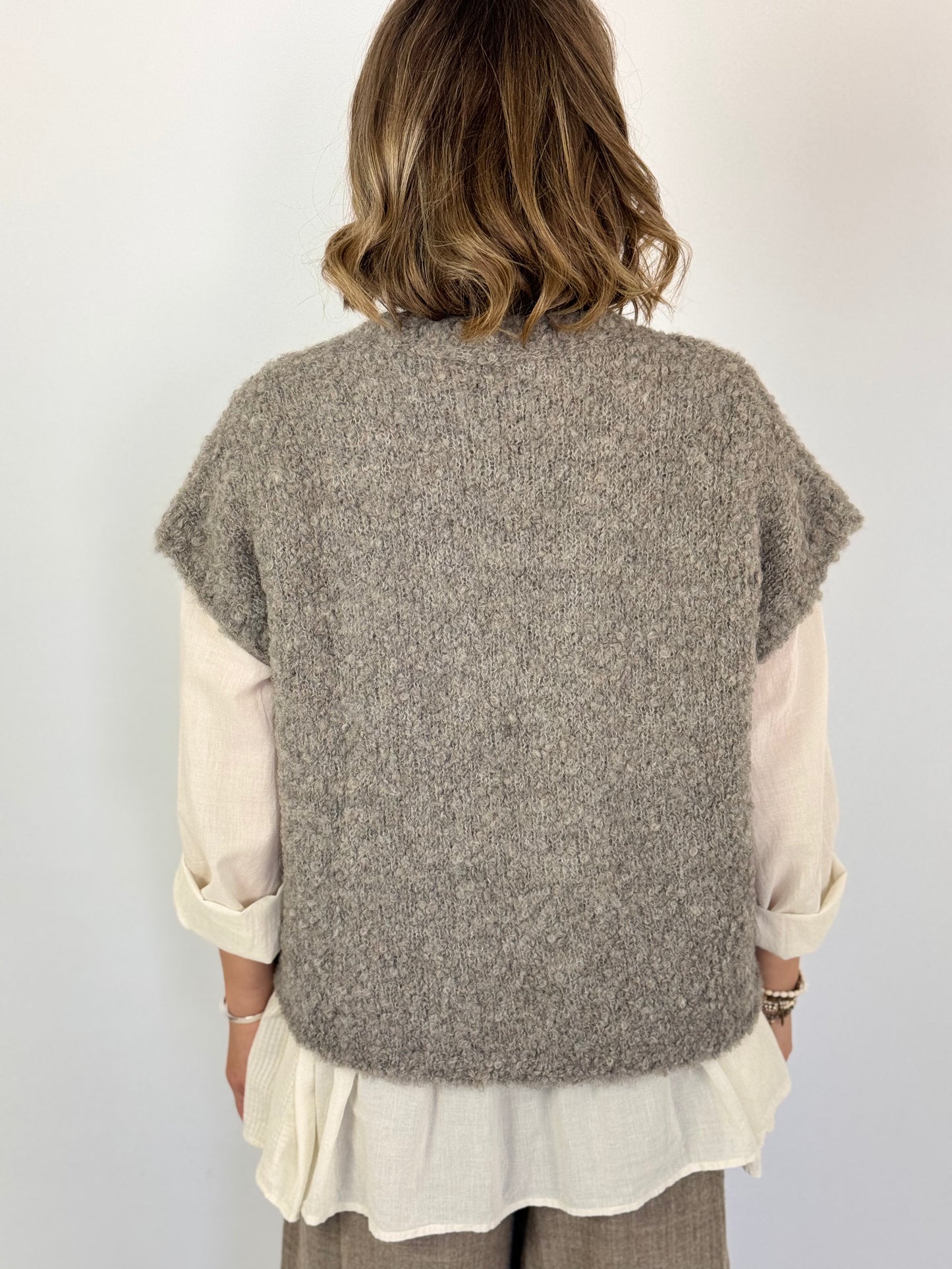 Maison de Soil 561A Pin Cardigan Grey