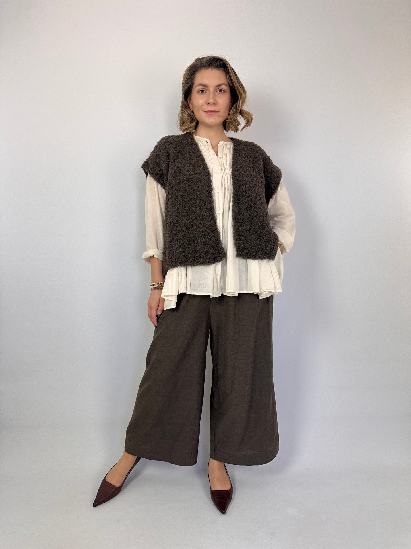 Maison de Soil 561A Pin Cardigan Brown