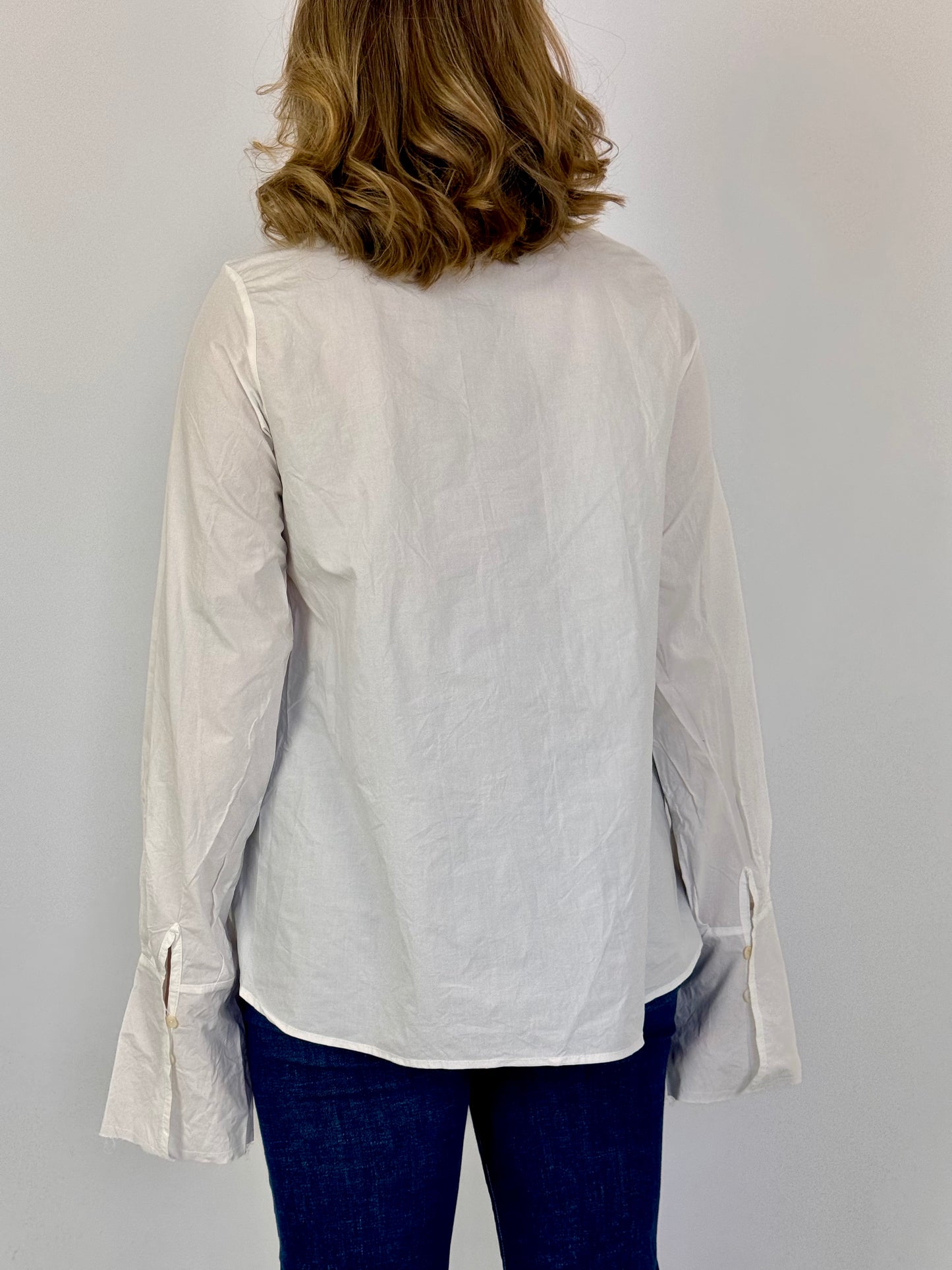 Sula Pleat Shirt White