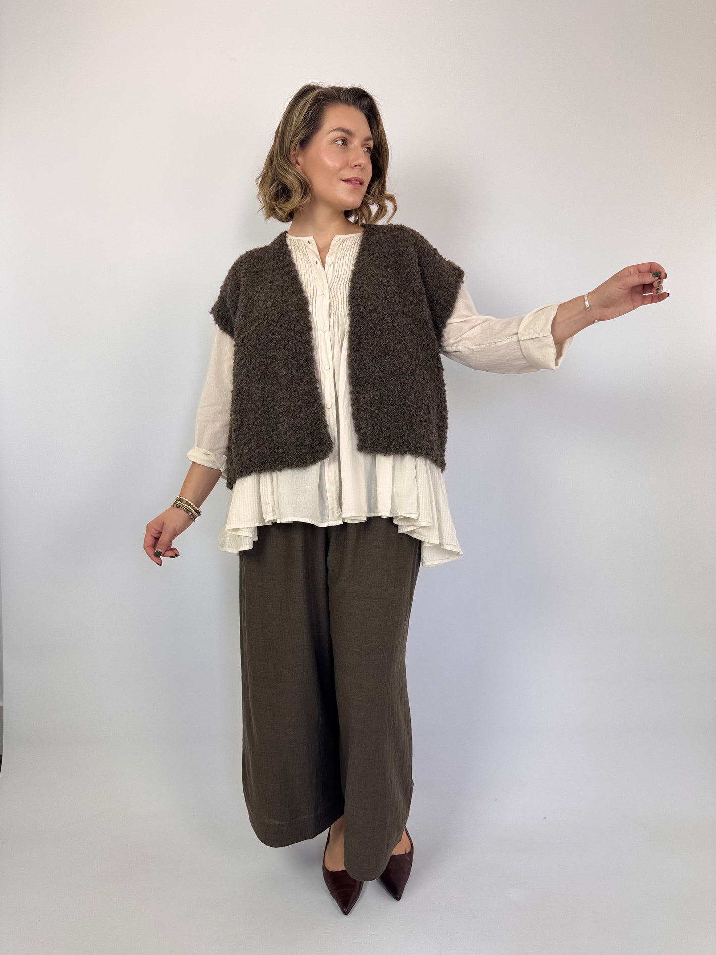 Maison de Soil 561A Pin Cardigan Brown