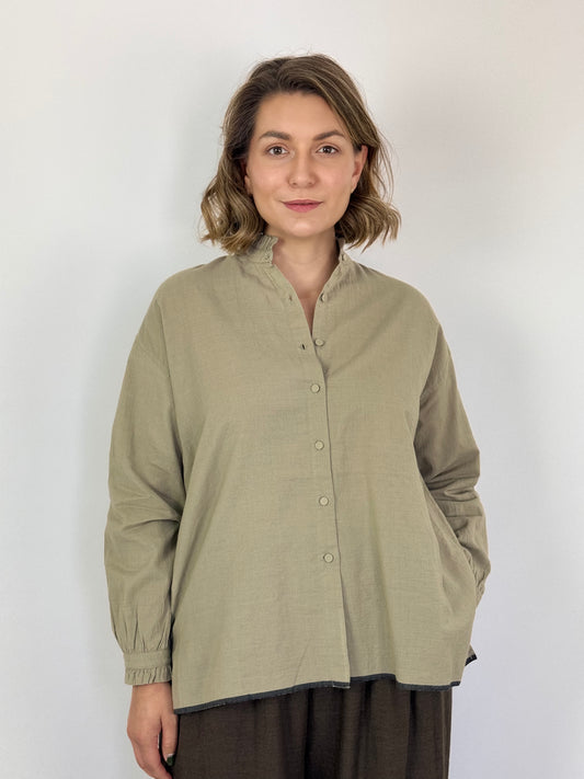 Maison de Soil 721 Pin-tuck Shirt Beige