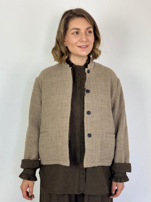 Maison de Soil 611 Herringbone Jacket Camel