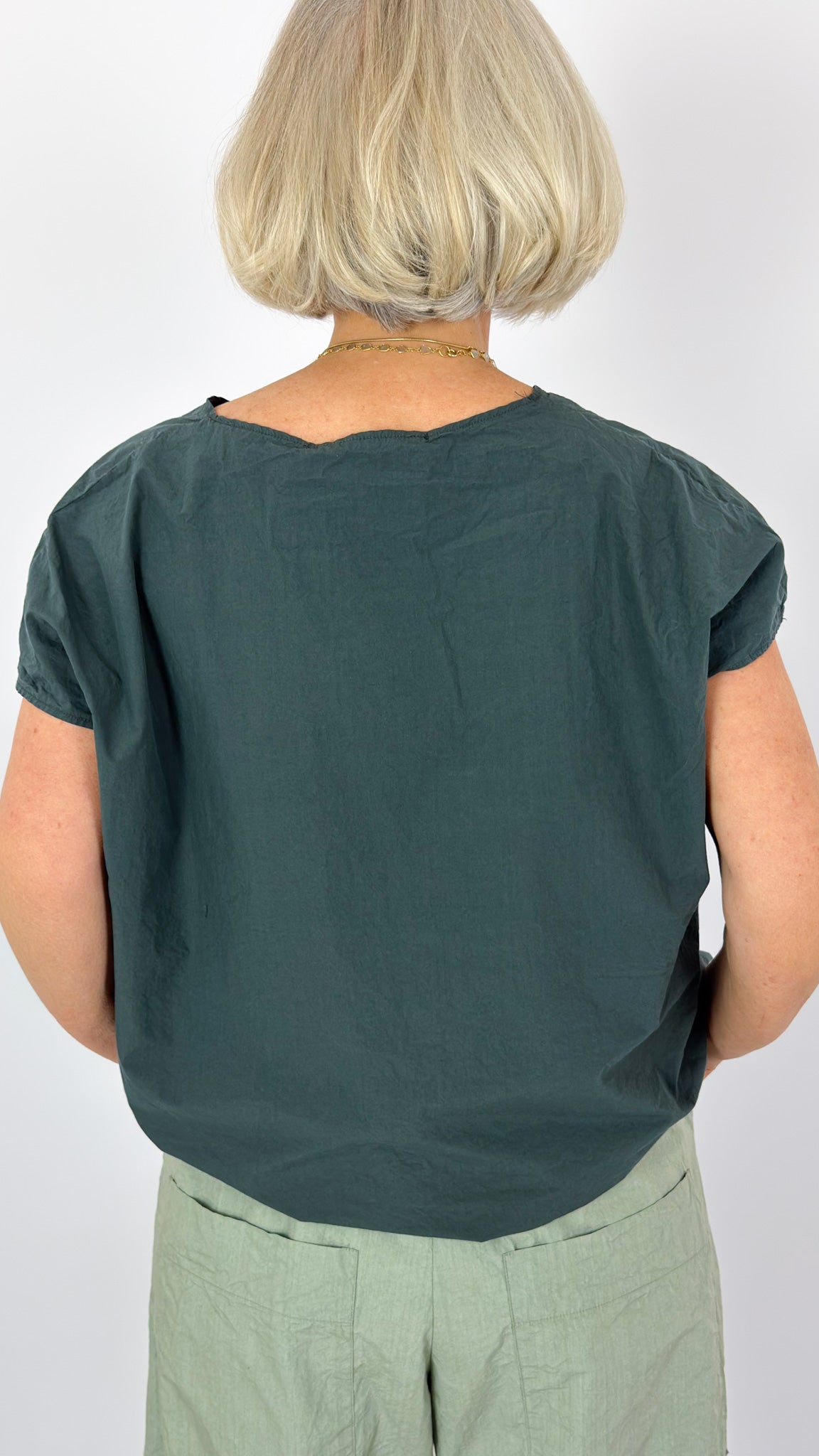 Album Di Famiglia 12_157 TC Drawstring Top Thyme