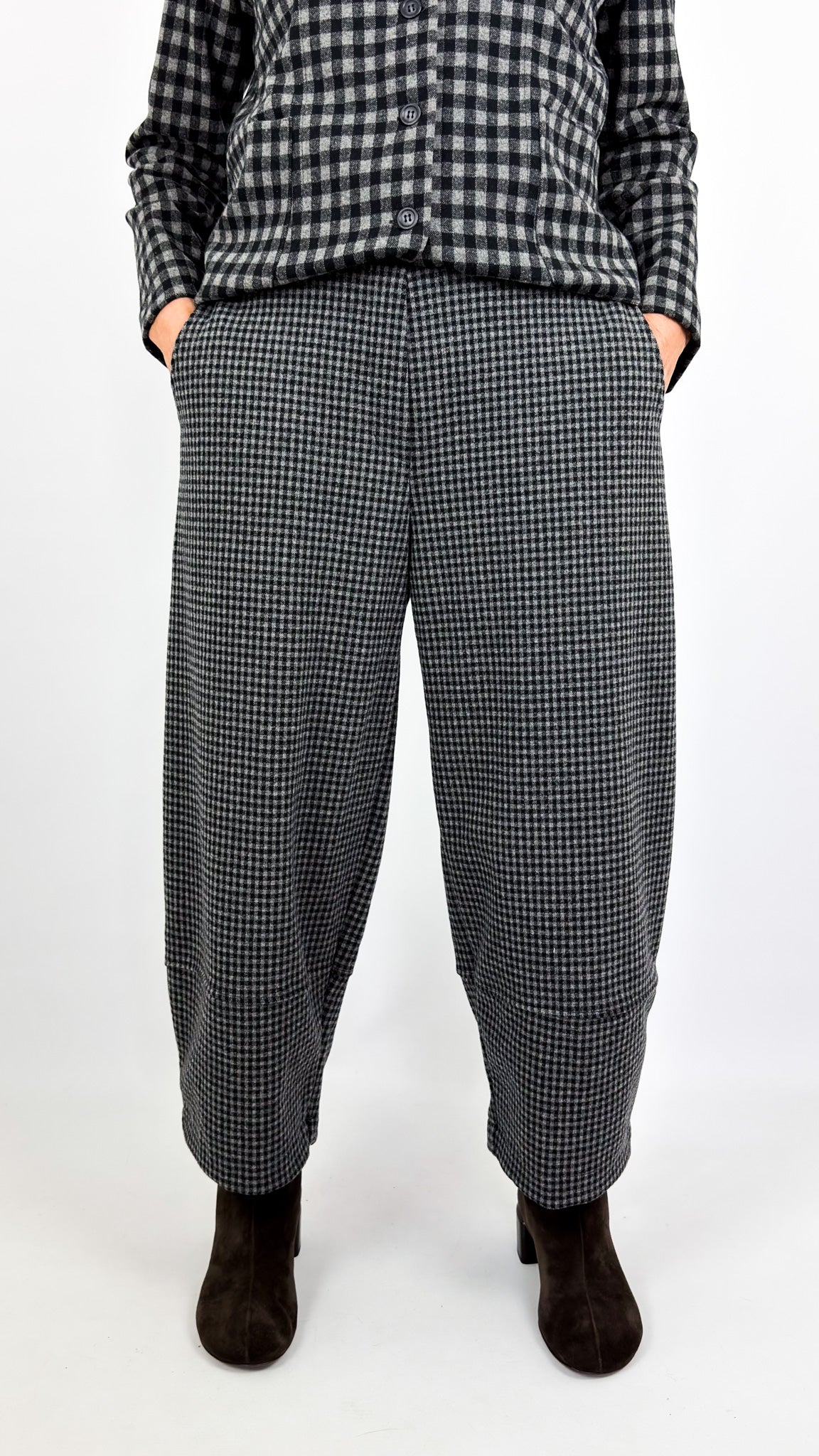 Mama b Rima JQ Trousers Grigio Check
