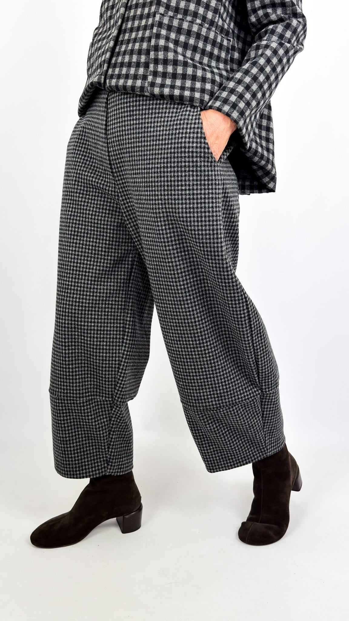 Mama b Rima JQ Trousers Grigio Check