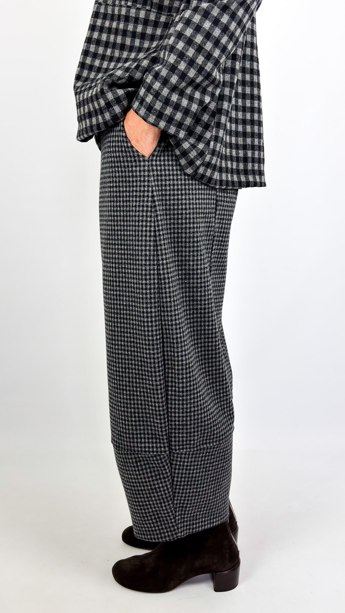 Mama b Rima JQ Trousers Grigio Check