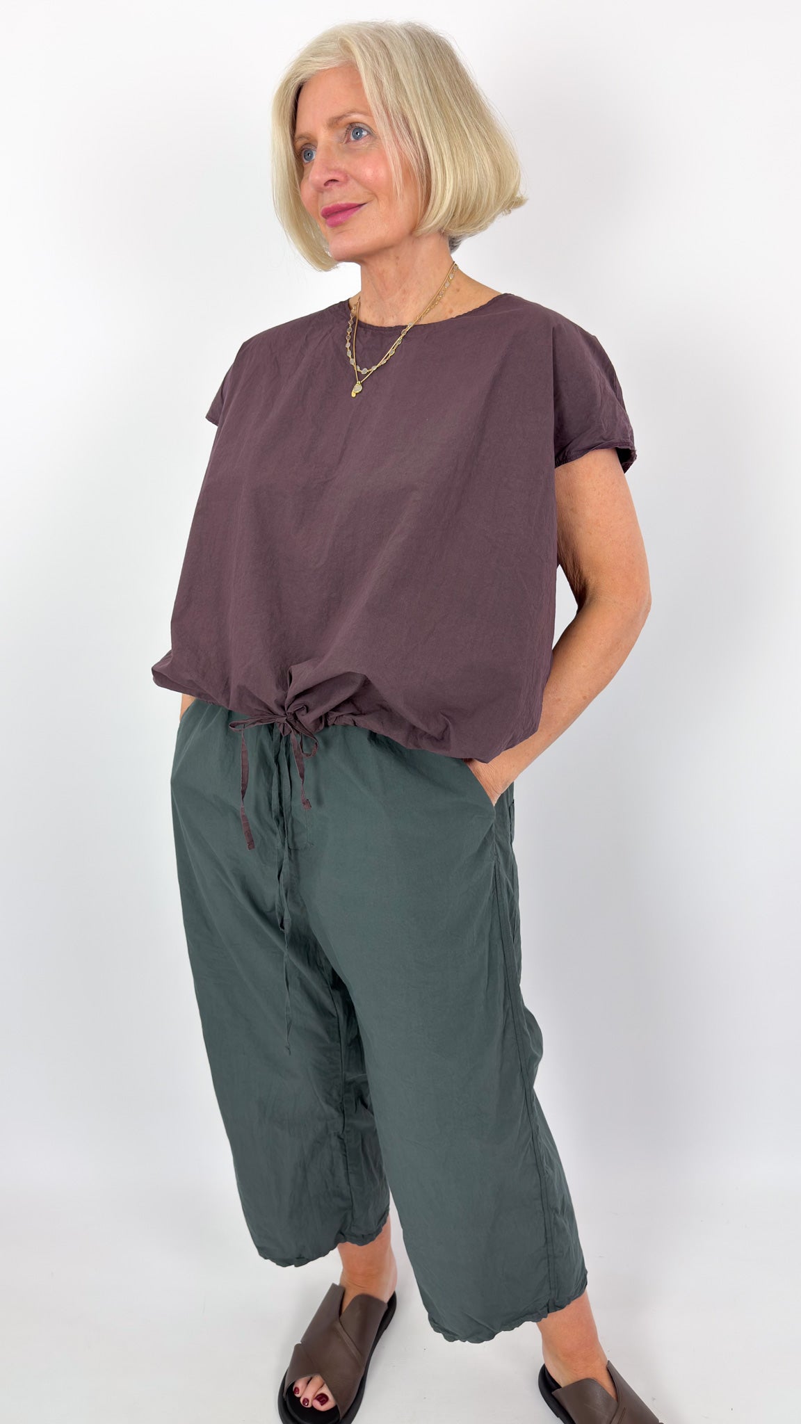 Album Di Famiglia 12_157 TC Drawstring Top Grape