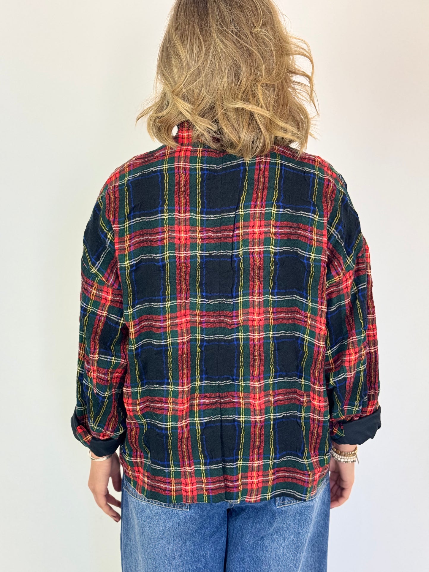 Ichi Antiquities 324 Jacket Tartan Black - PRE-ORDER