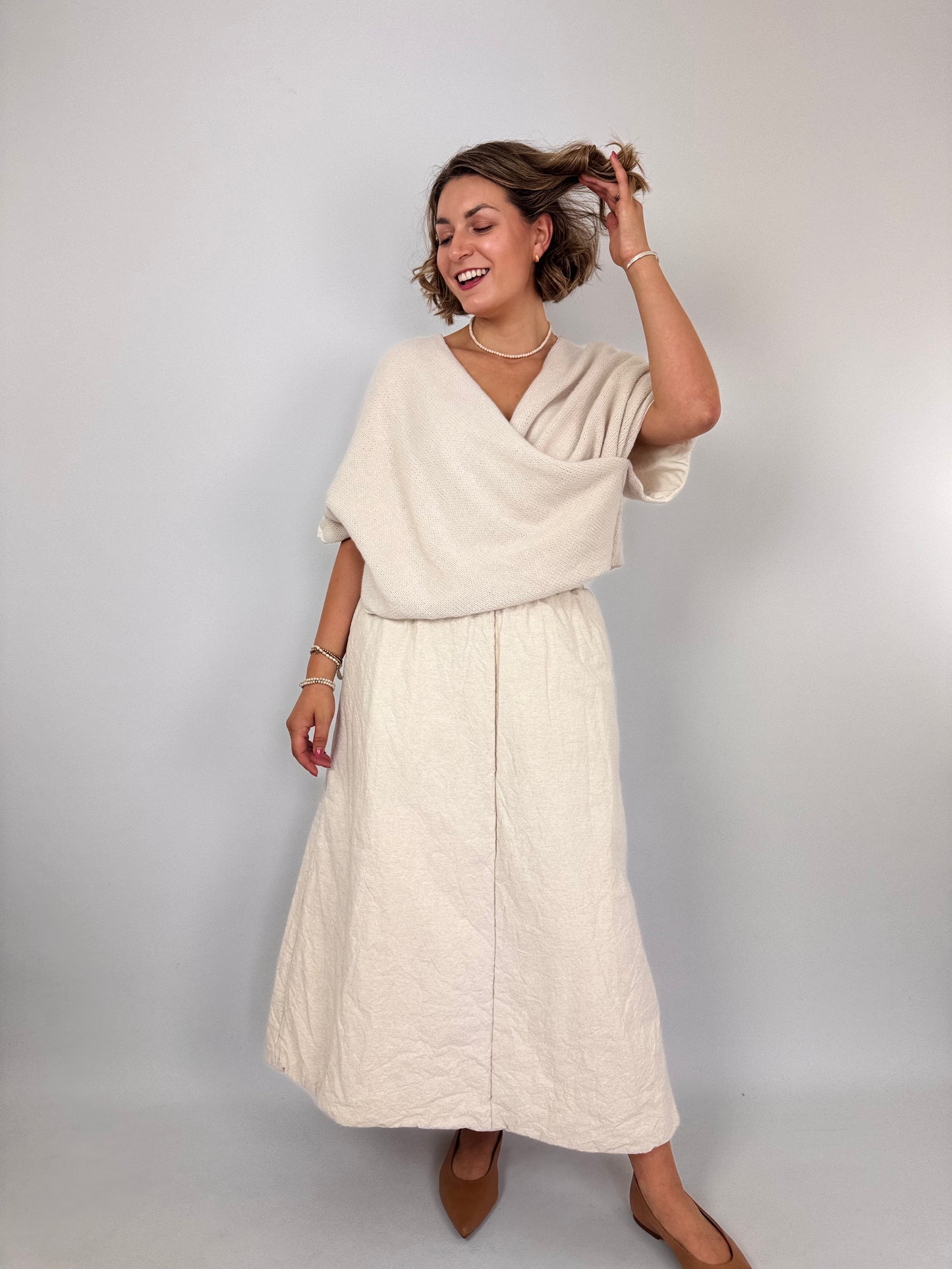 Elsa Esturgie Oursin Skirt Ecru