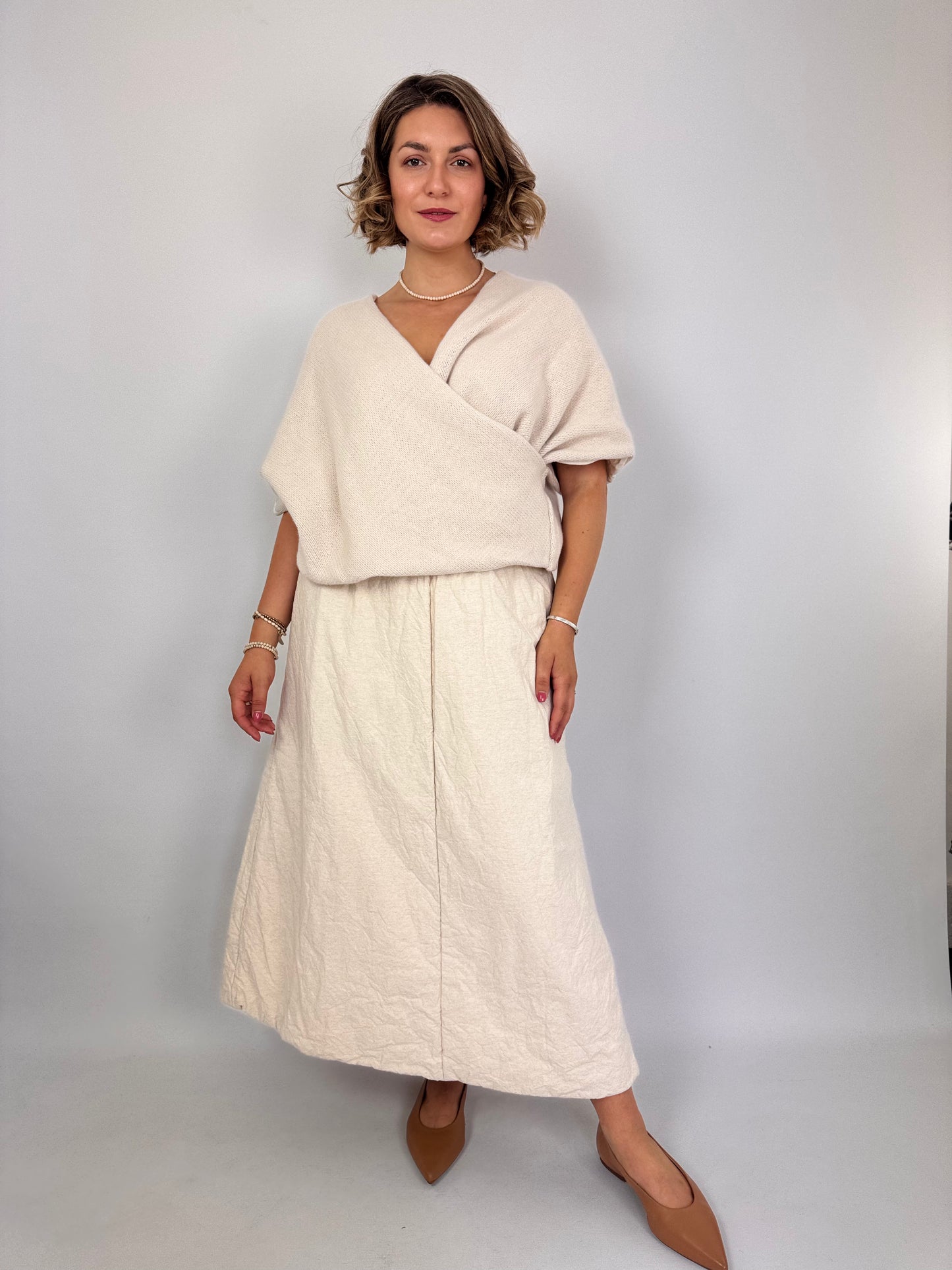 Elsa Esturgie Oursin Skirt Ecru