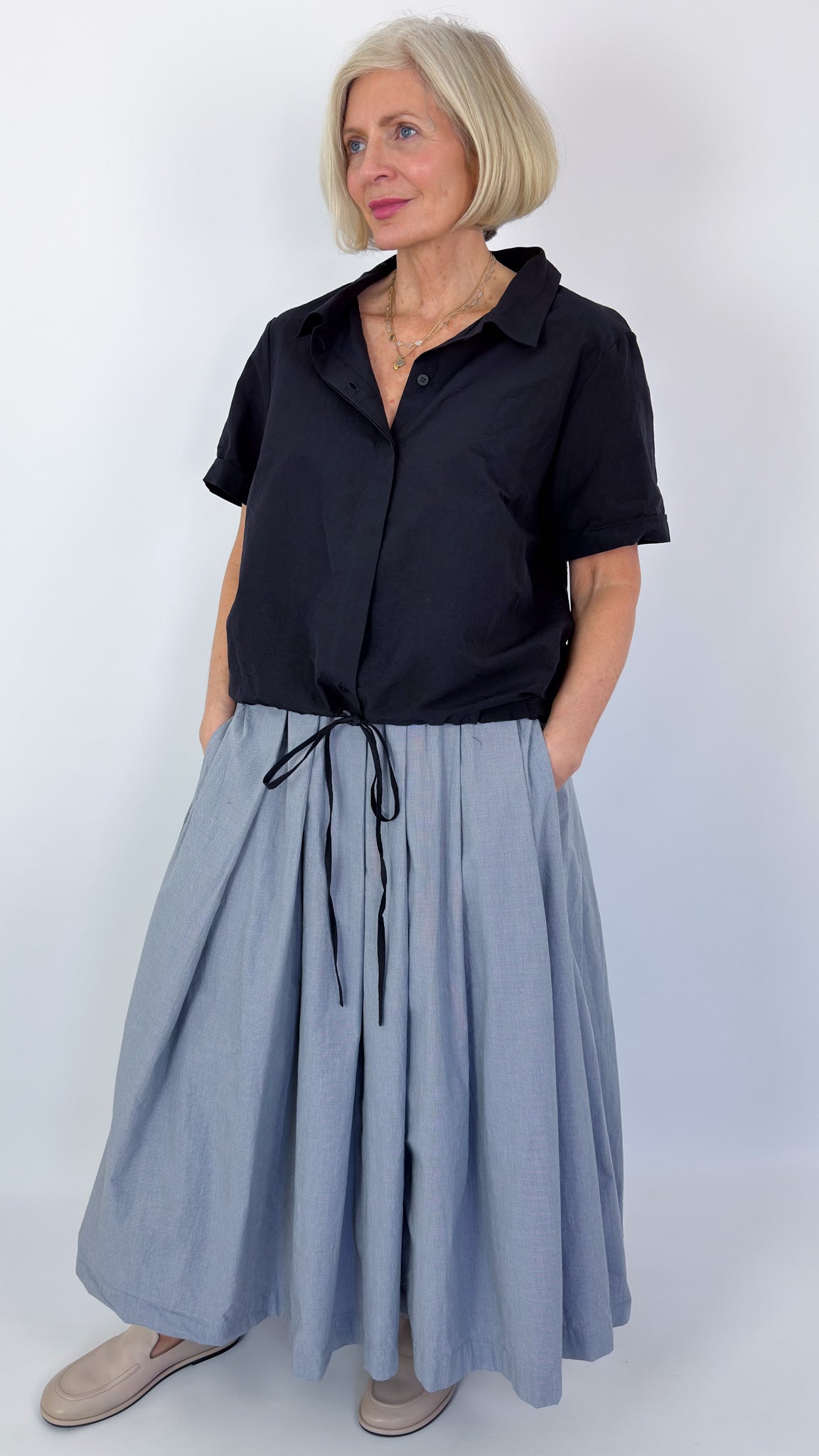 Bergfabel Matilde Skirt Charcoal Check