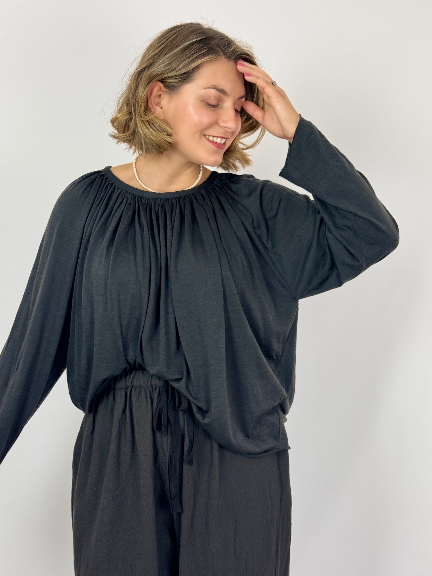 Elsa Esturgie Oranda Blouse Carbon