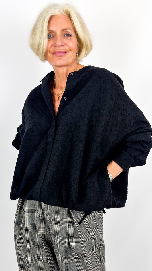 Kagure 107 Shirt Cardigan Black