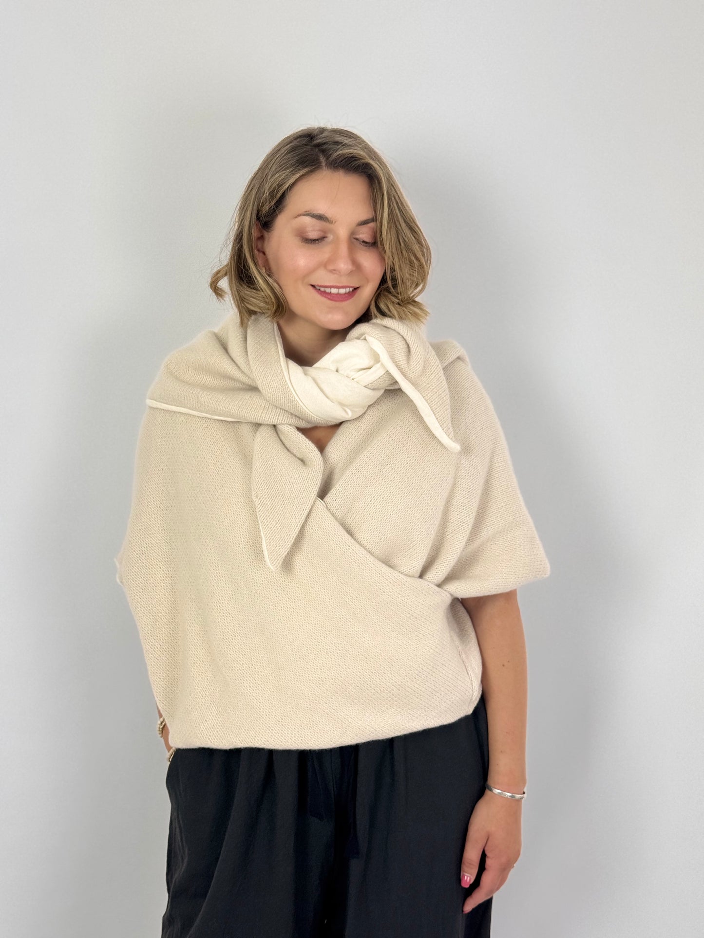 Elsa Esturgie Ouragan Scarf Ecru