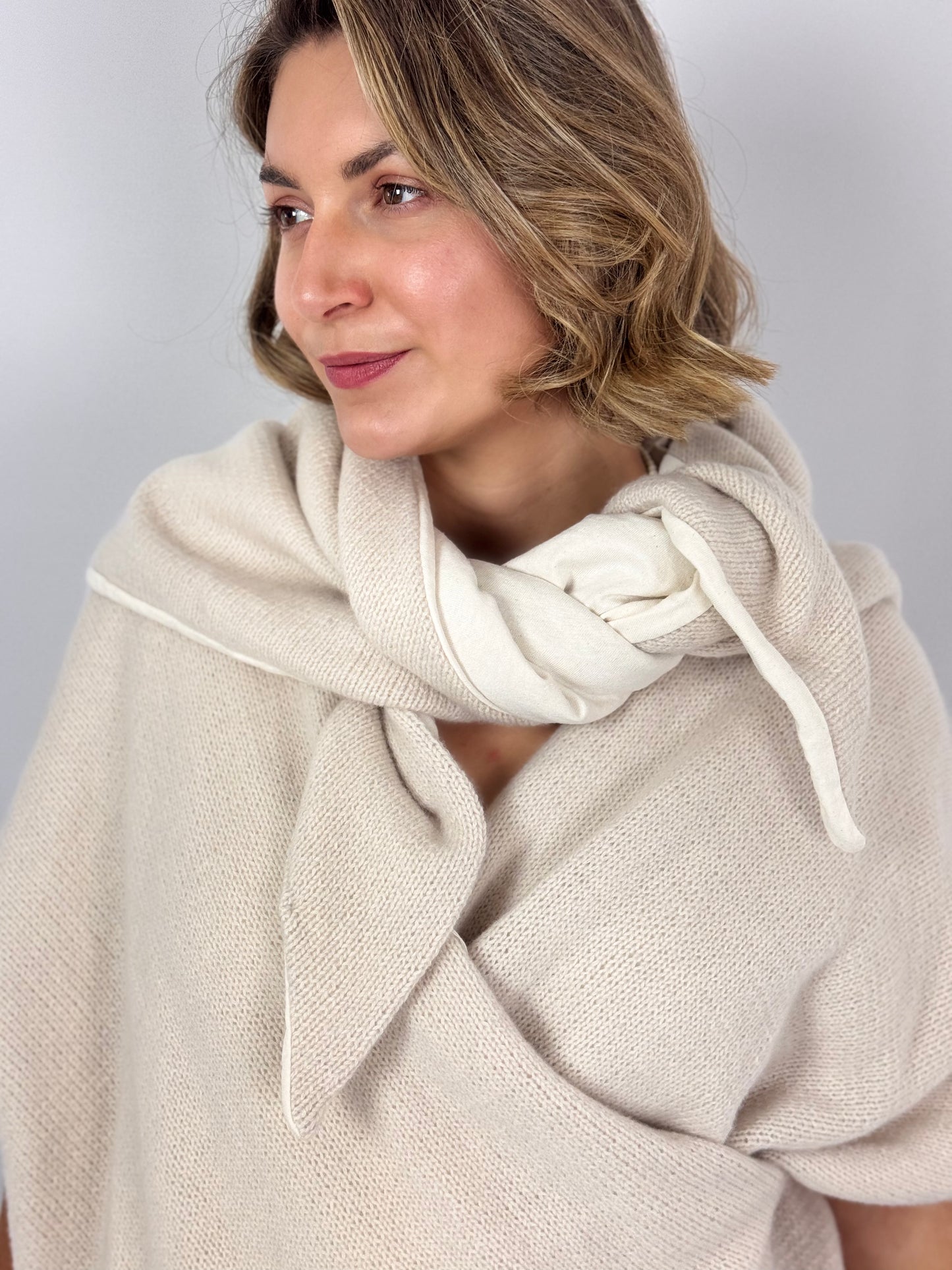 Elsa Esturgie Ouragan Scarf Ecru