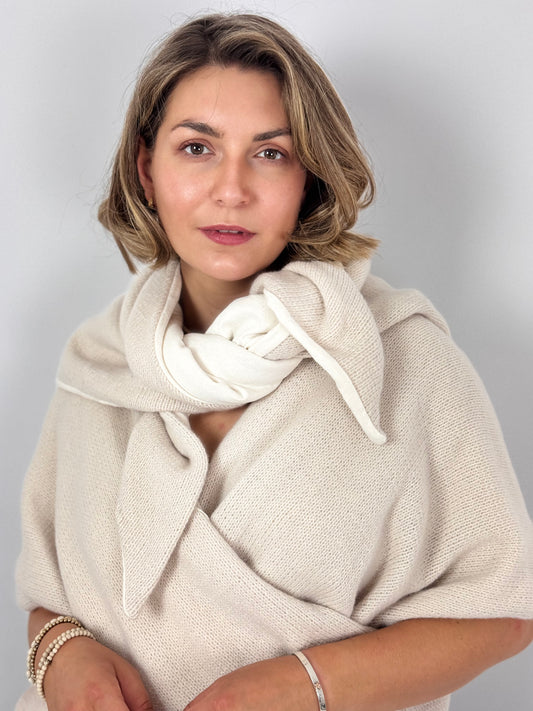 Elsa Esturgie Ouragan Scarf Ecru