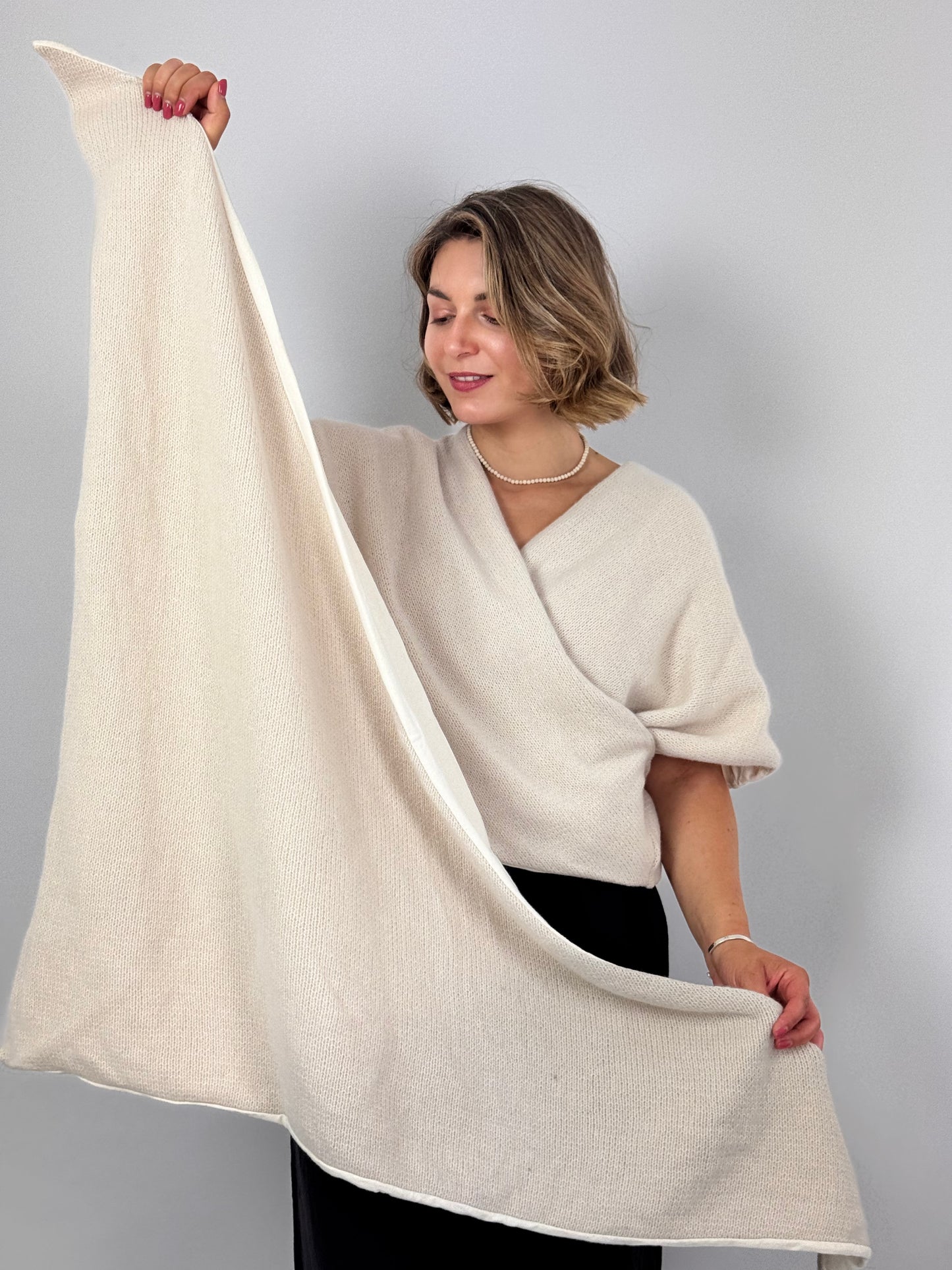 Elsa Esturgie Ouragan Scarf Ecru