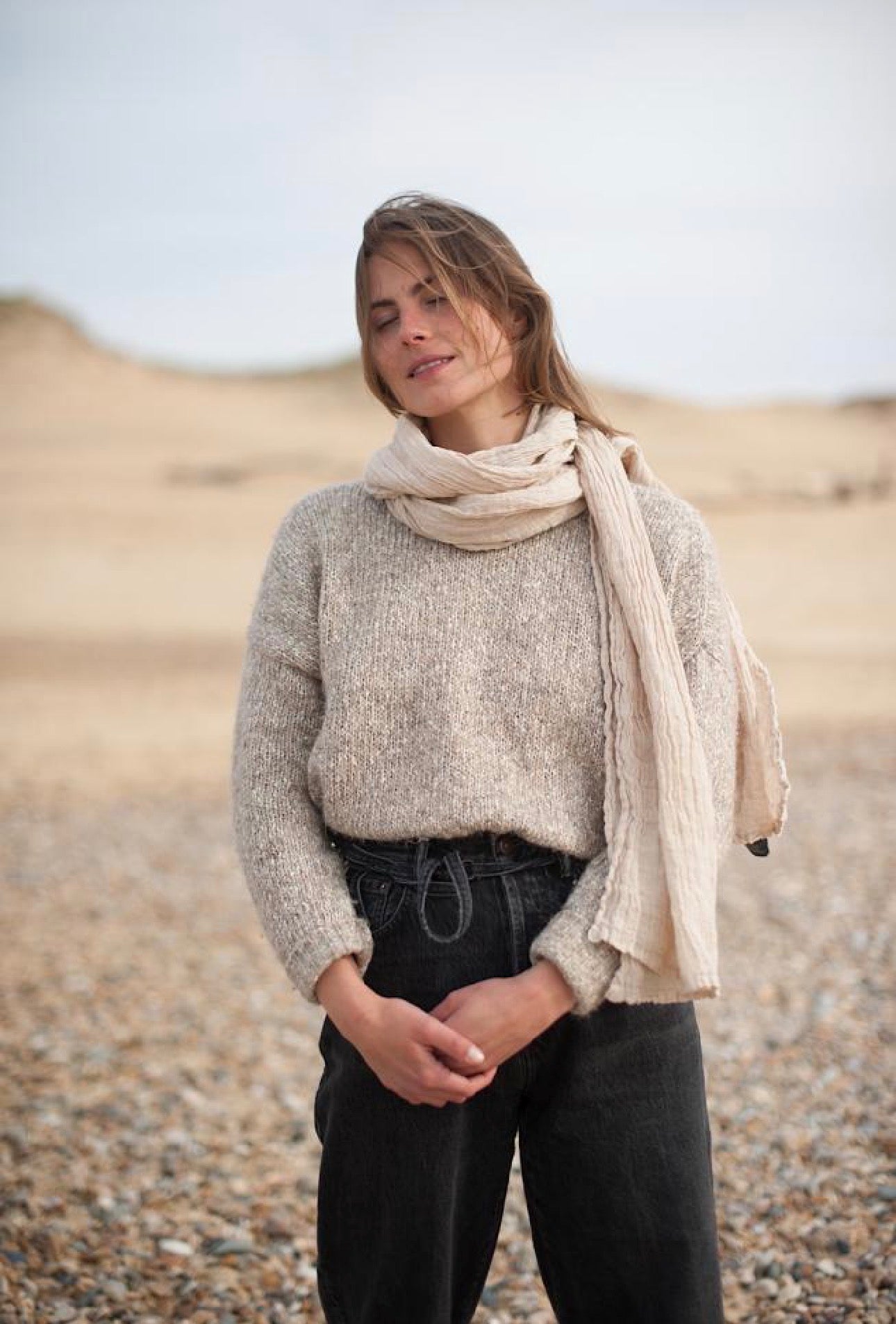 Couleur Chanvre Scarf Beige