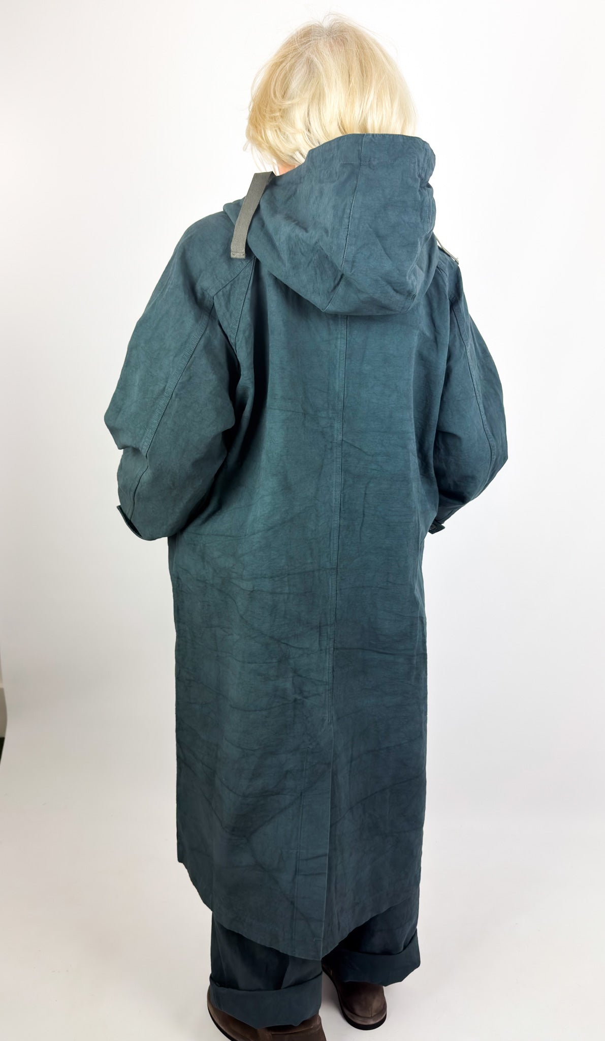 Kagure 102 Coat Petrol Blue