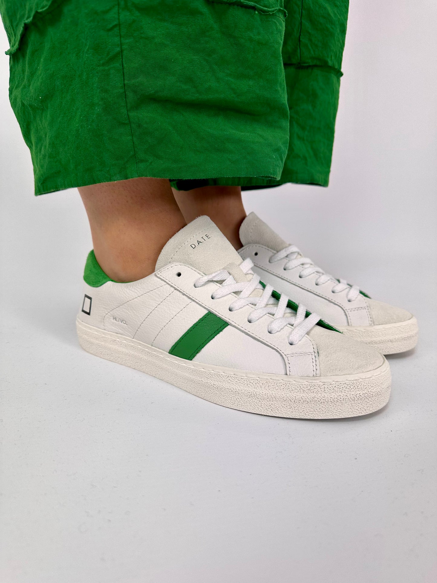 DATE Hill Low Trainers White/Green