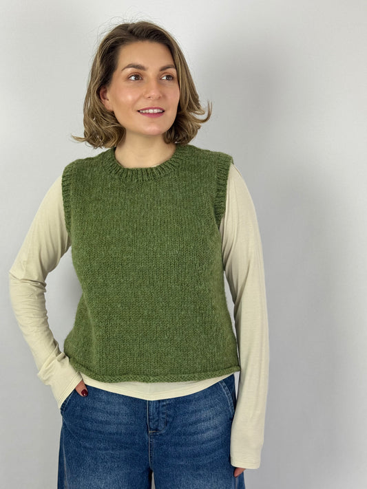 Bibico Heather Knitted Vest Green