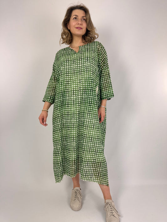 Hannoh Wessel Detta Dress Green Check