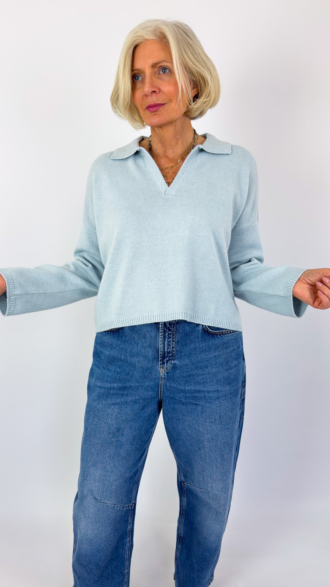 Cordelia James Rumble Jumper Cloud Blue