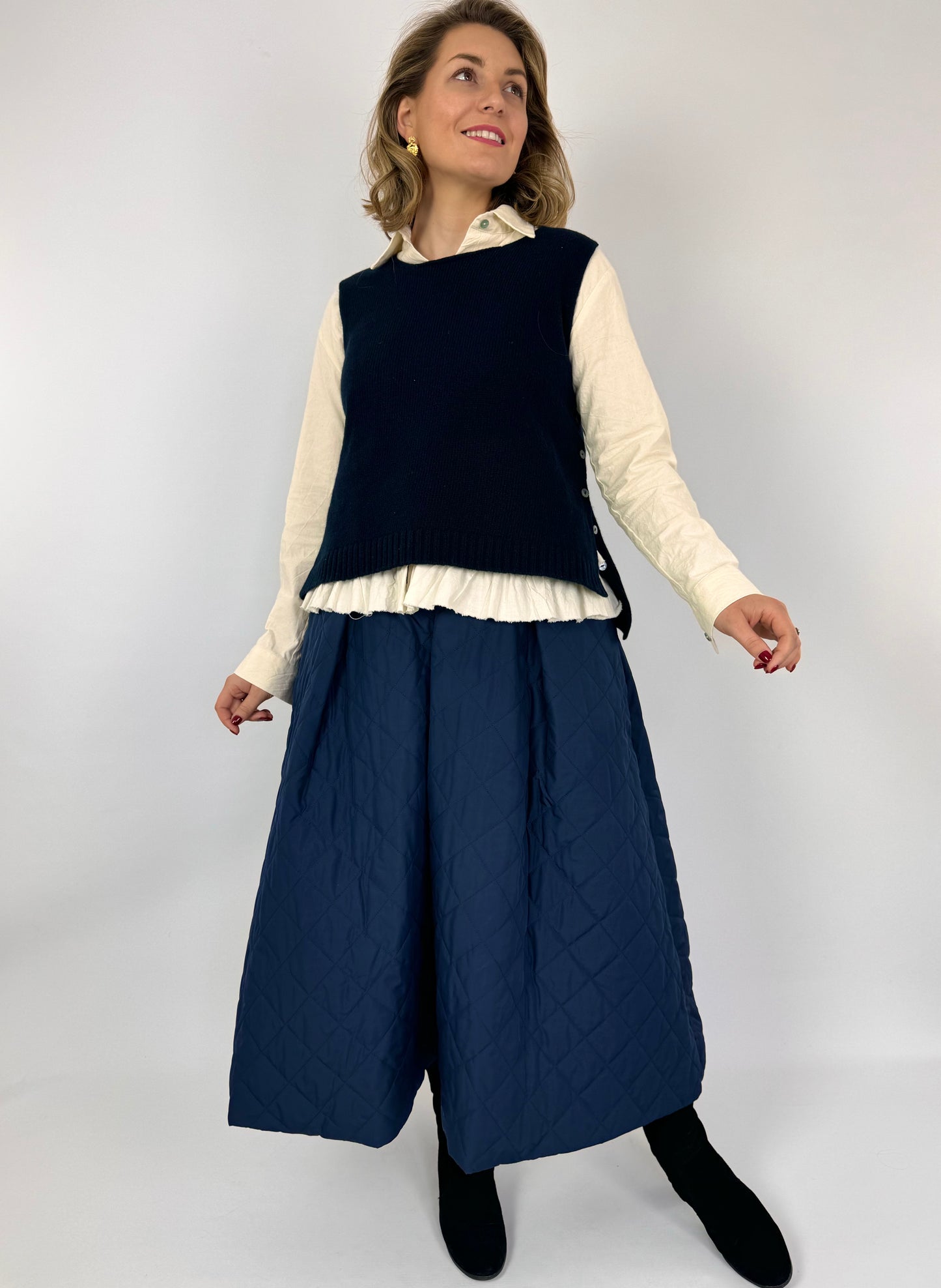 Officinae Canberra Sleeveless Jumper Navy