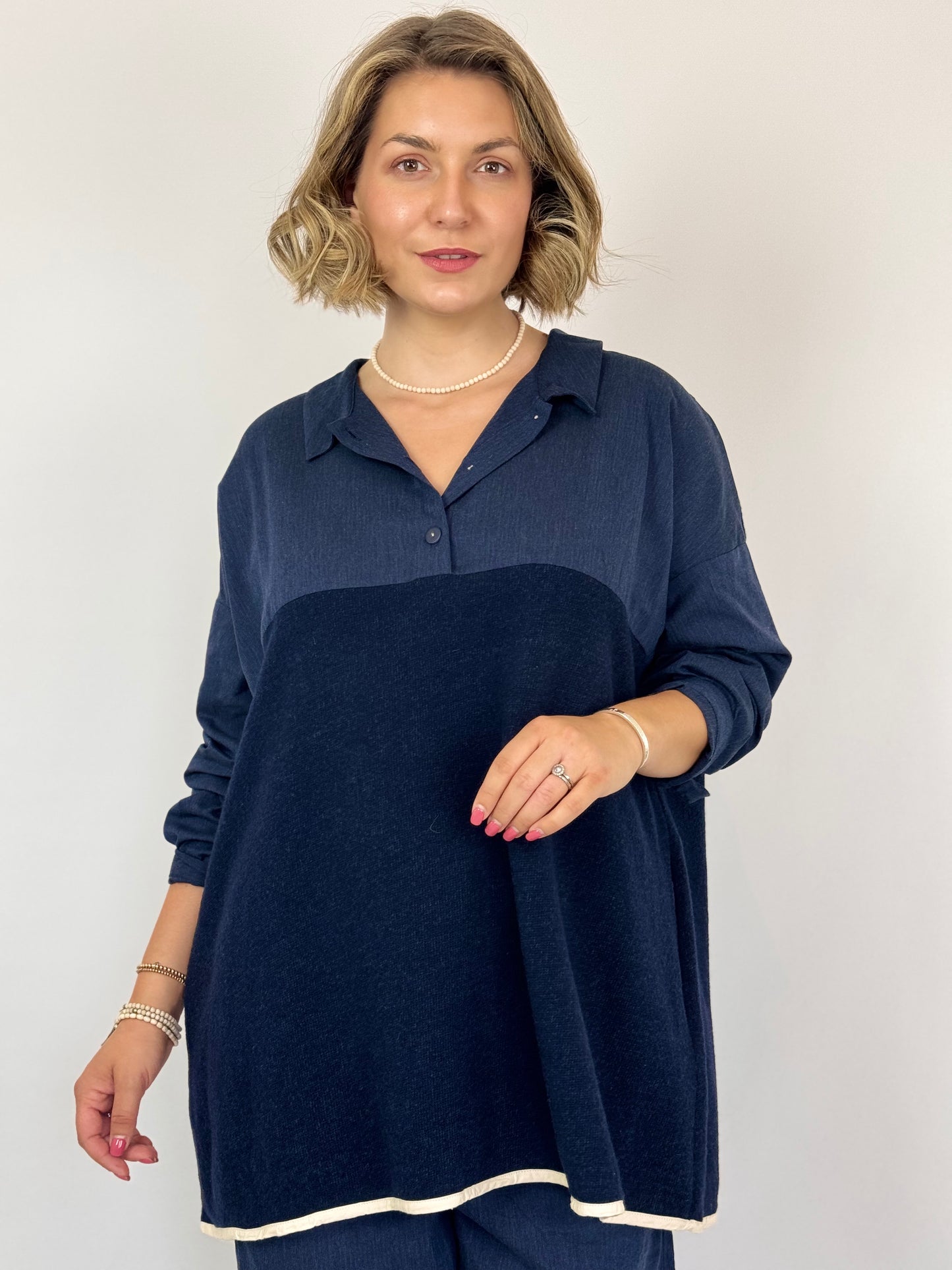 Barbara Lang MIX VI Jumper Navy
