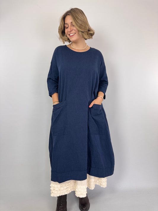 Barbara Lang ORO XII Dress Navy
