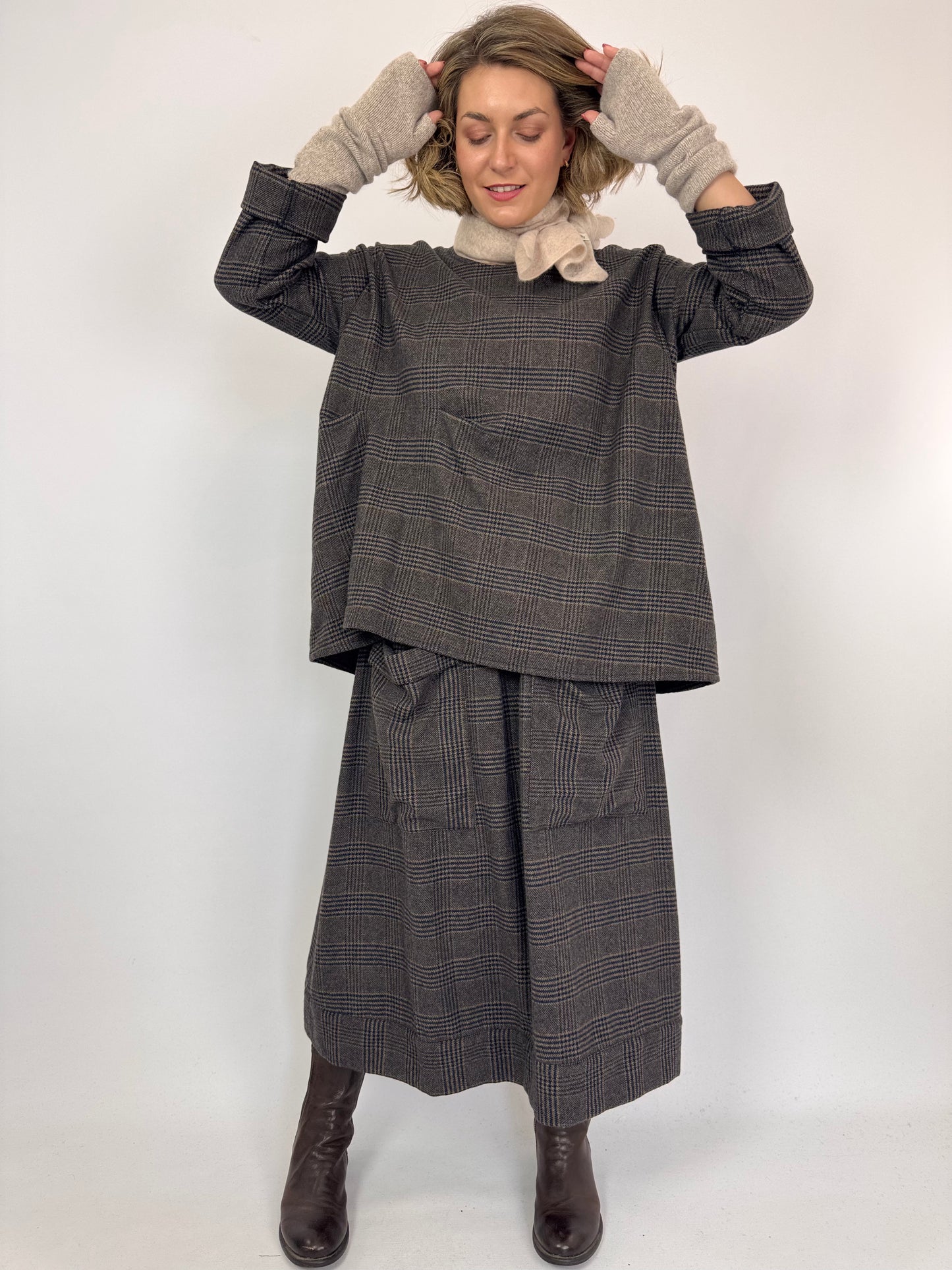 Barbara Lang NAM III Top Brown Tartan