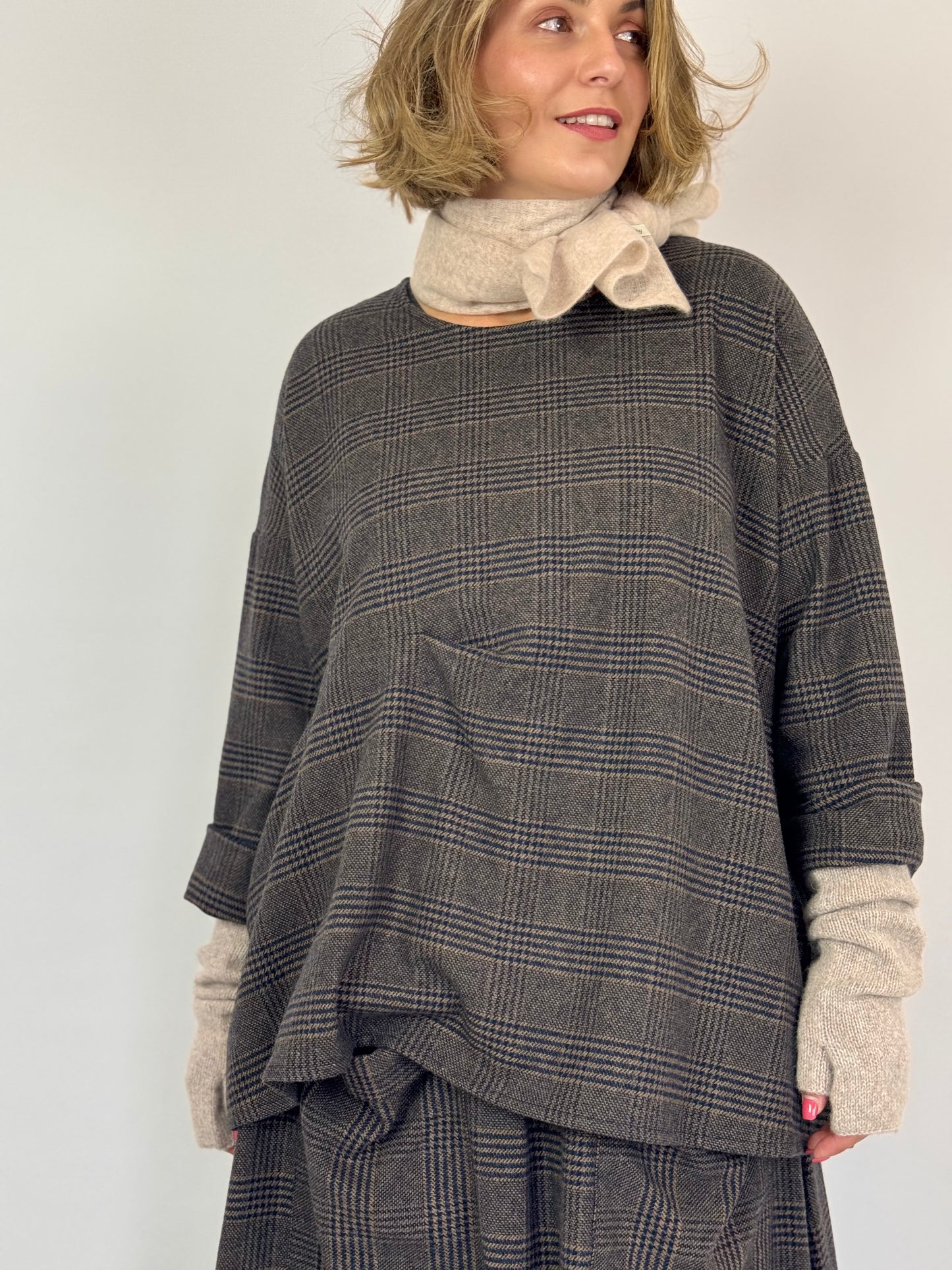 Barbara Lang NAM III Top Brown Tartan