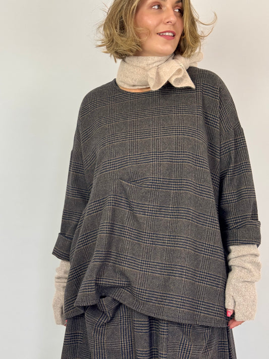 Barbara Lang NAM III Top Brown Tartan