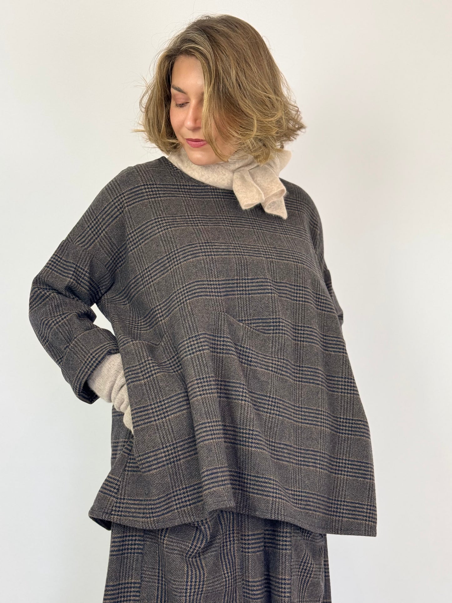 Barbara Lang NAM III Top Brown Tartan
