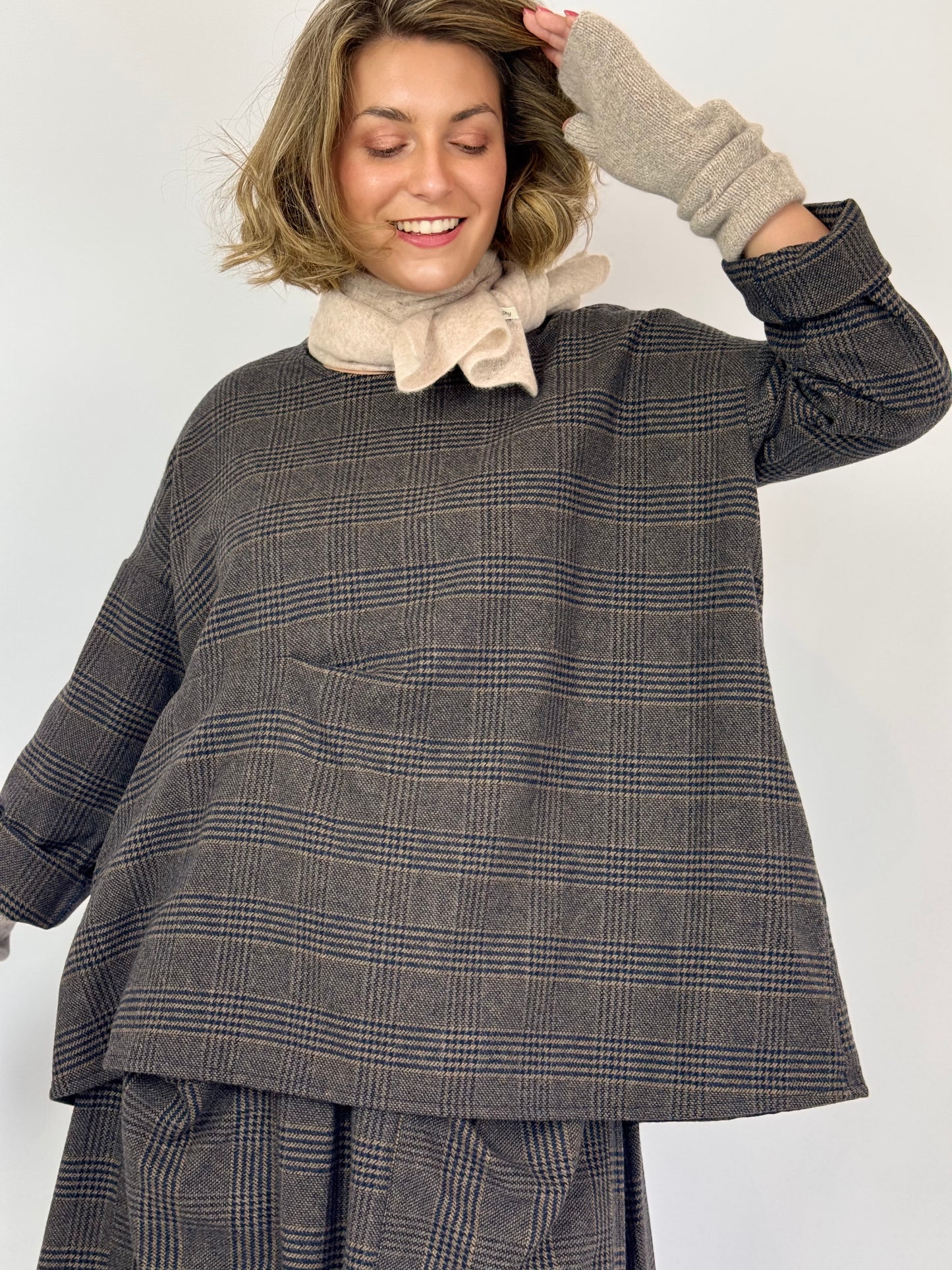 Barbara Lang NAM III Top Brown Tartan