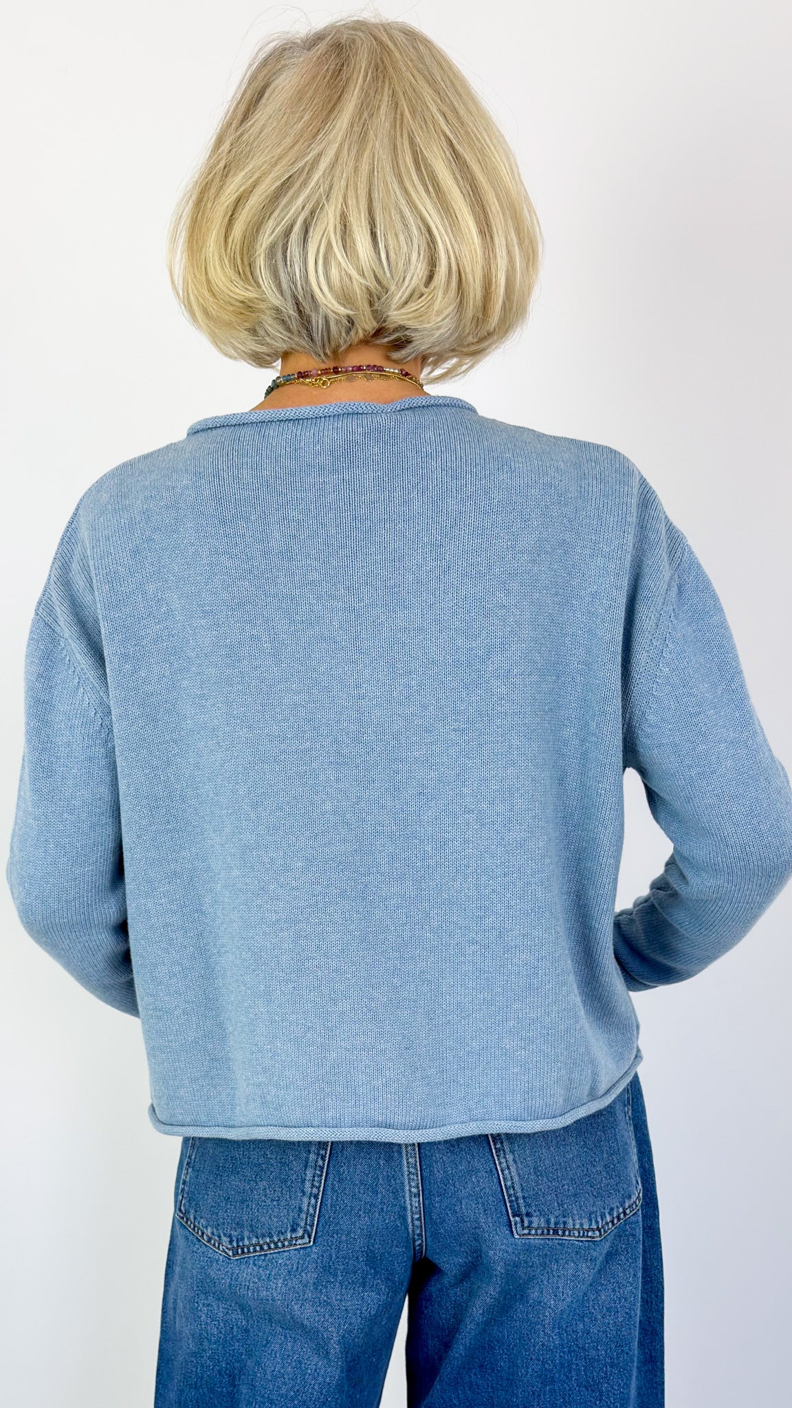 Cordelia James Pea Cotton Jumper Denim