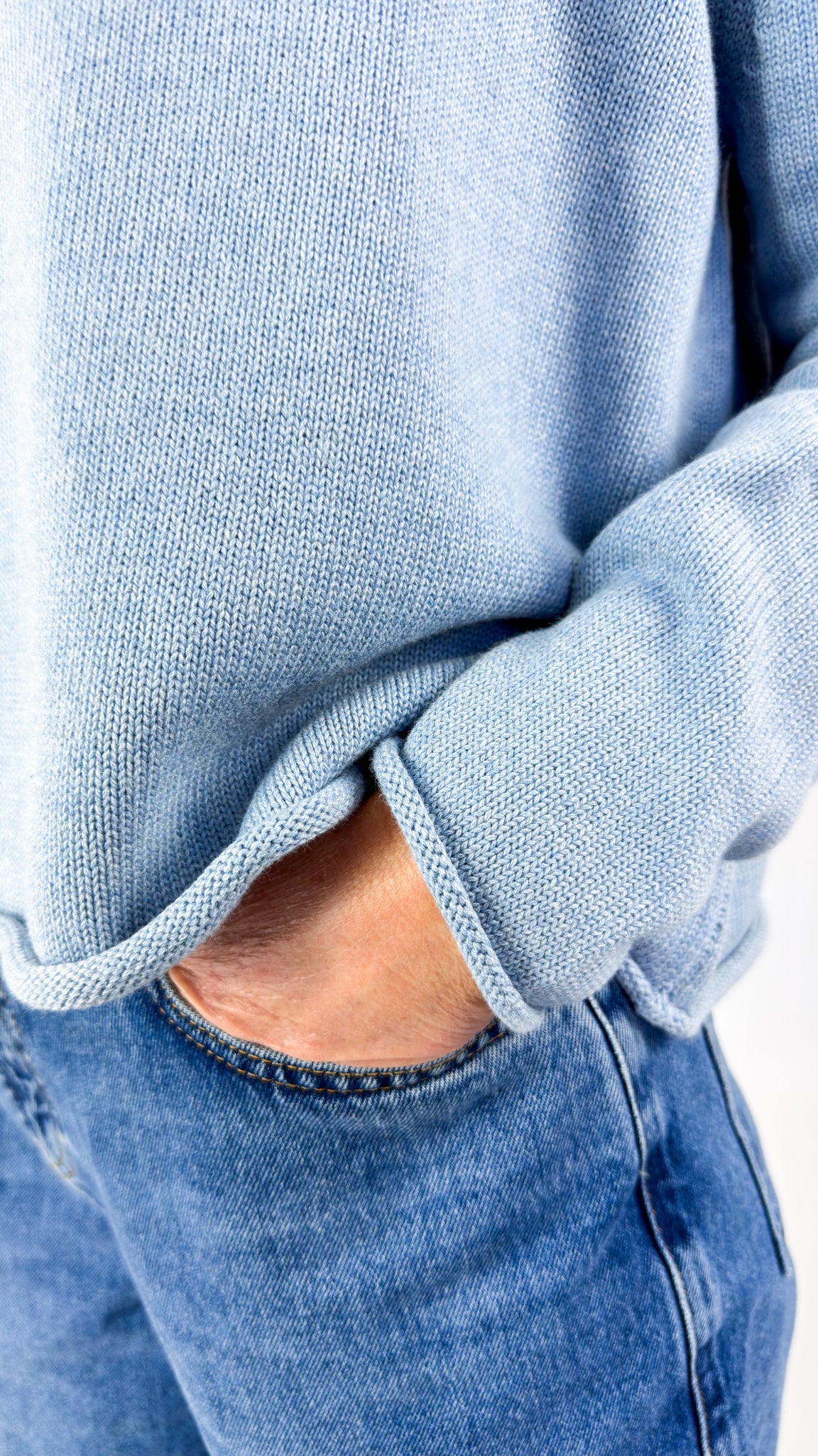 Cordelia James Pea Cotton Jumper Denim