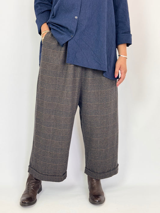 Barbara Lang NAM XX Trousers Brown Tartan