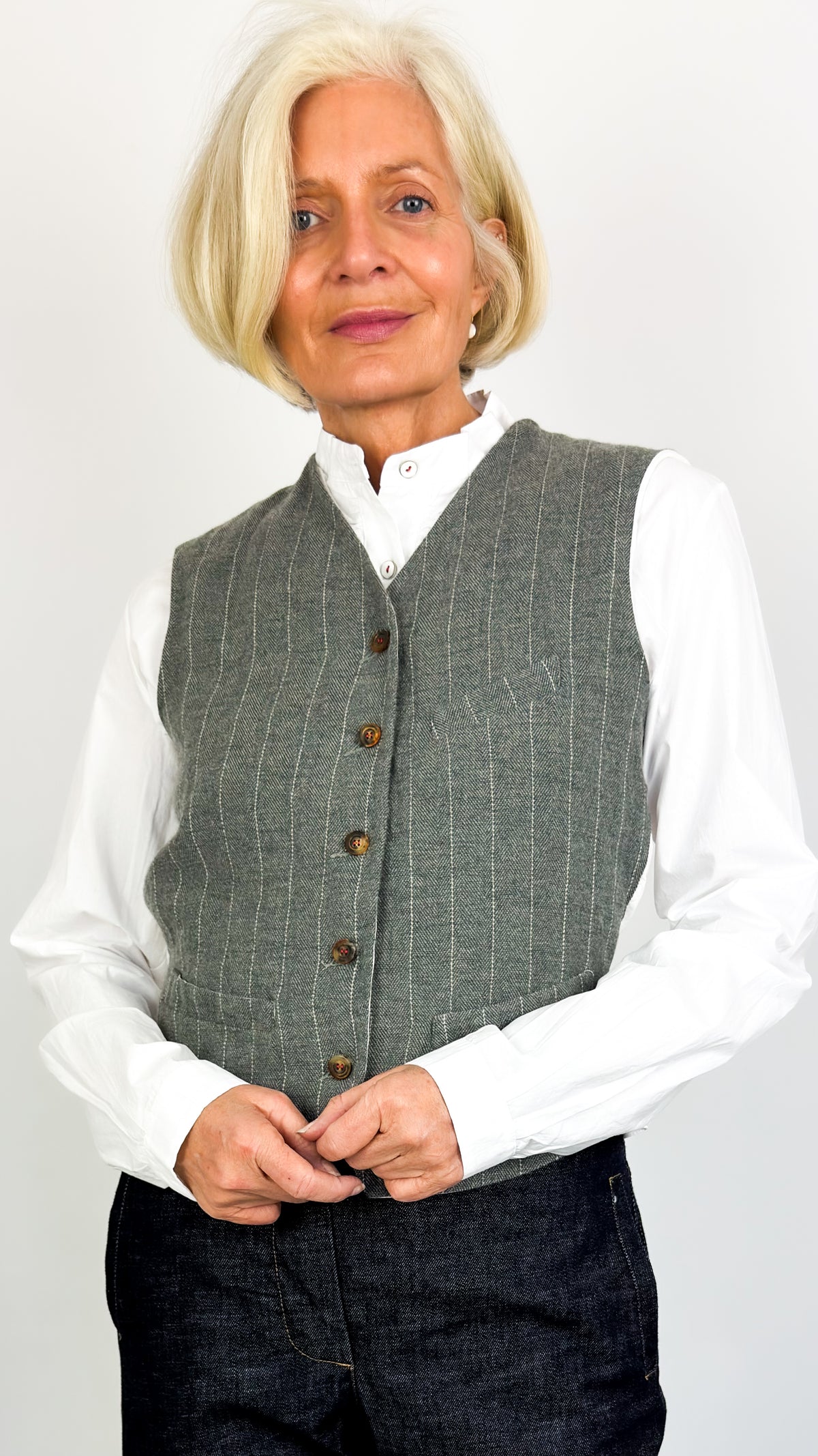 H+ Ginette Waistcoat Grey