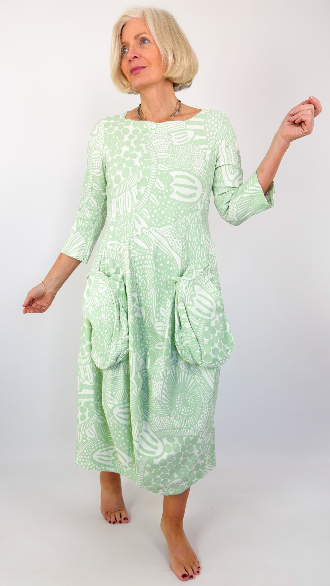 Rundholz Black Label 3440915 Dress Lime Print