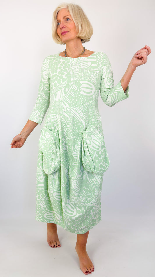 Rundholz Black Label 3440915 Dress Lime Print