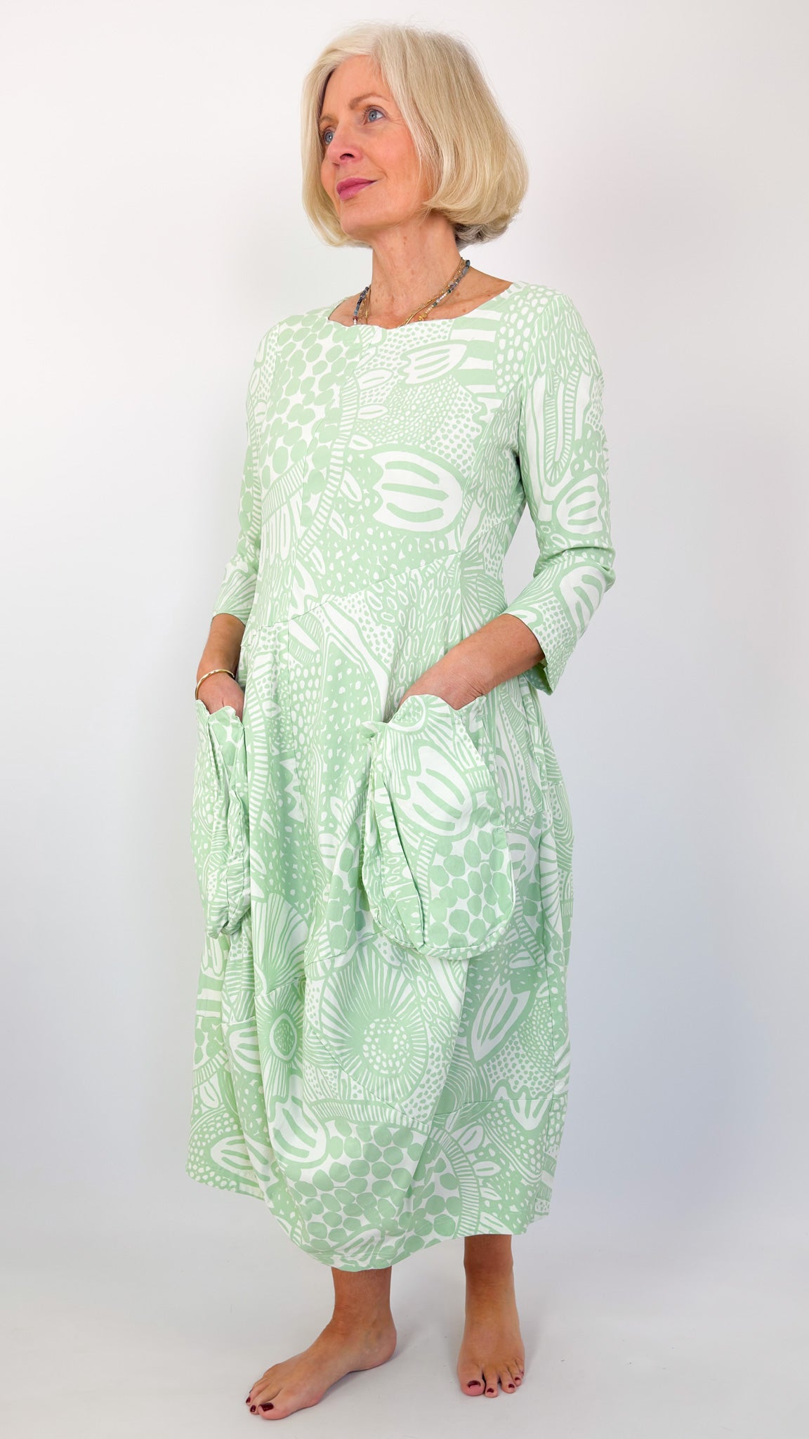 Rundholz Black Label 3440915 Dress Lime Print