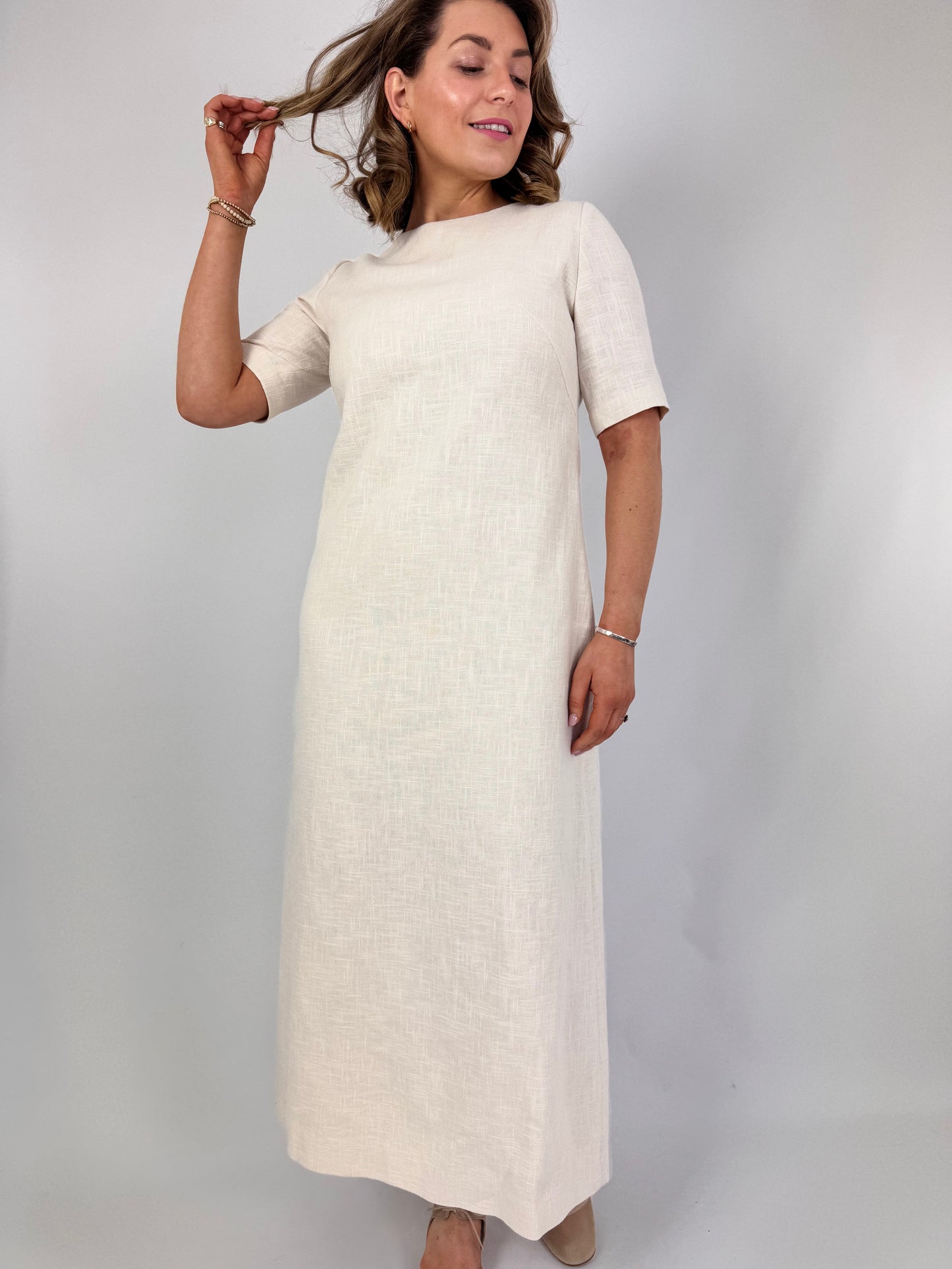 Emin & Paul Linen Dress Cream