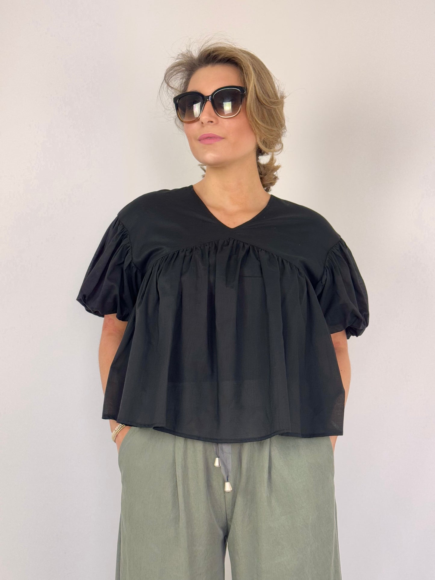 Emin & Paul Volume Blouse Black